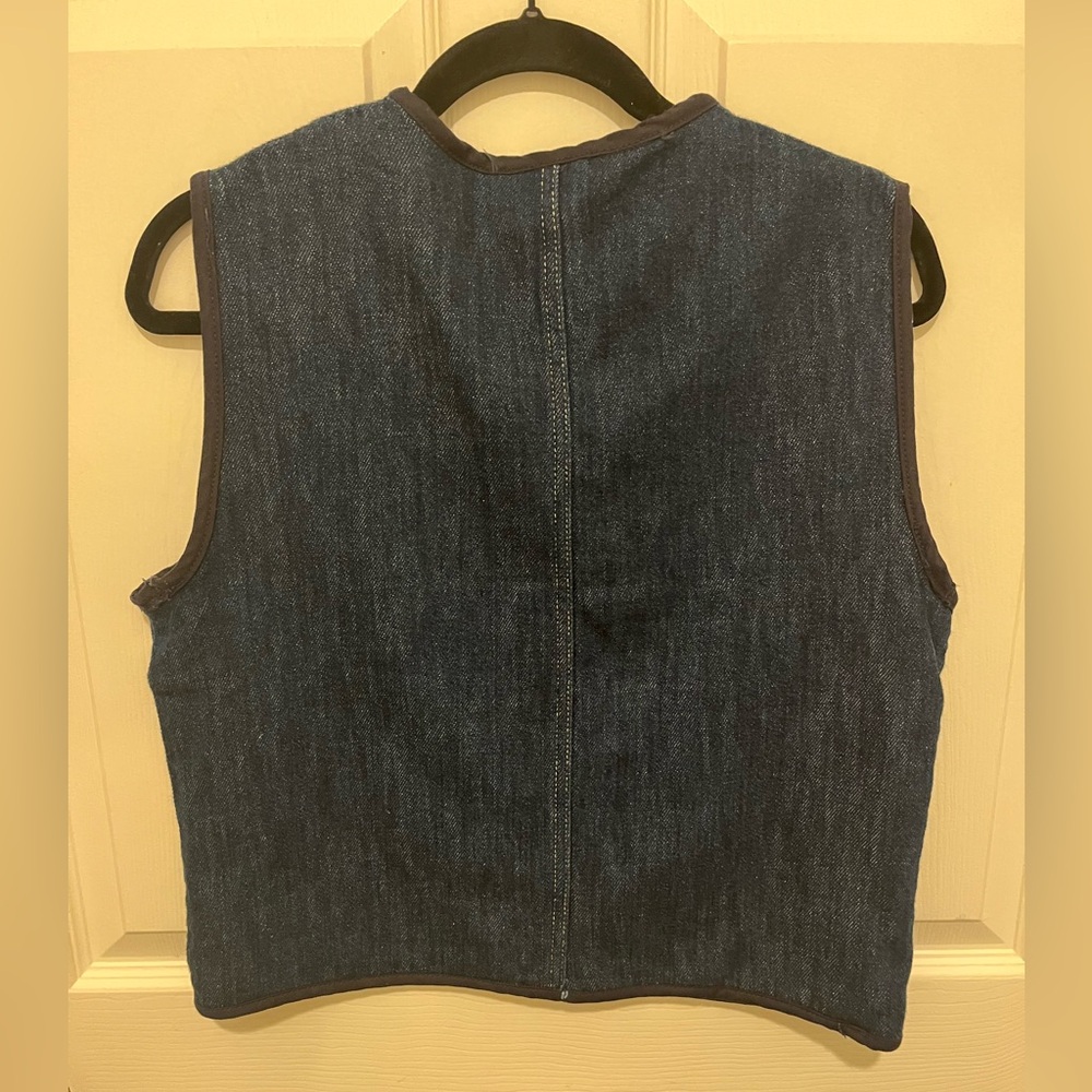NWT ZARA Unisex Kids Size 8/9 Blue Denim Vest - Picture 2 of 7